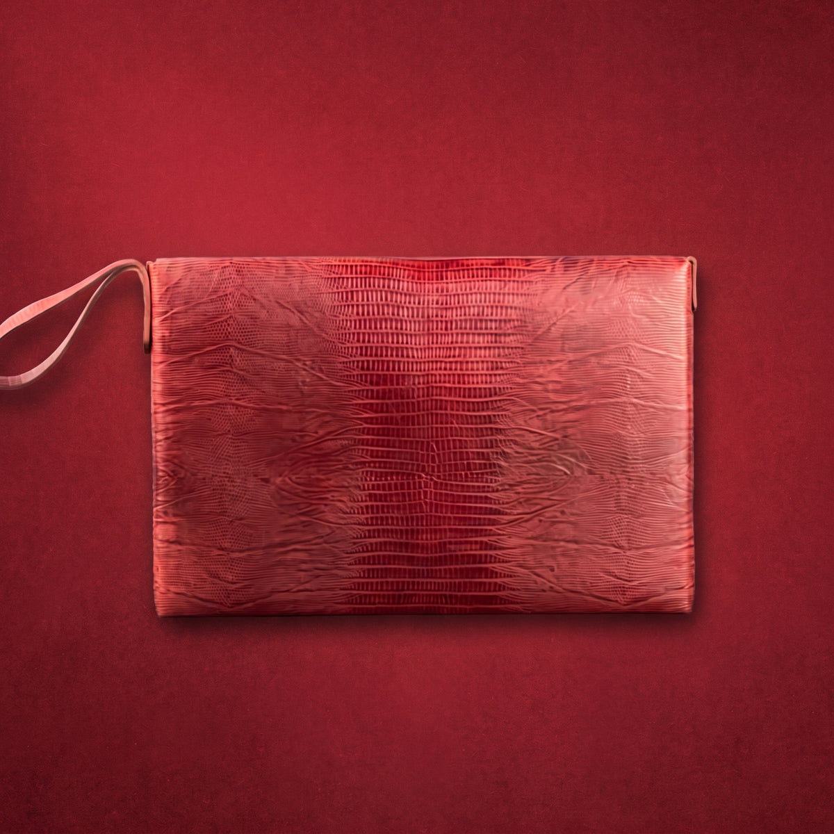 Aura Crimson Leather MacBook Sleeve & Clutch
