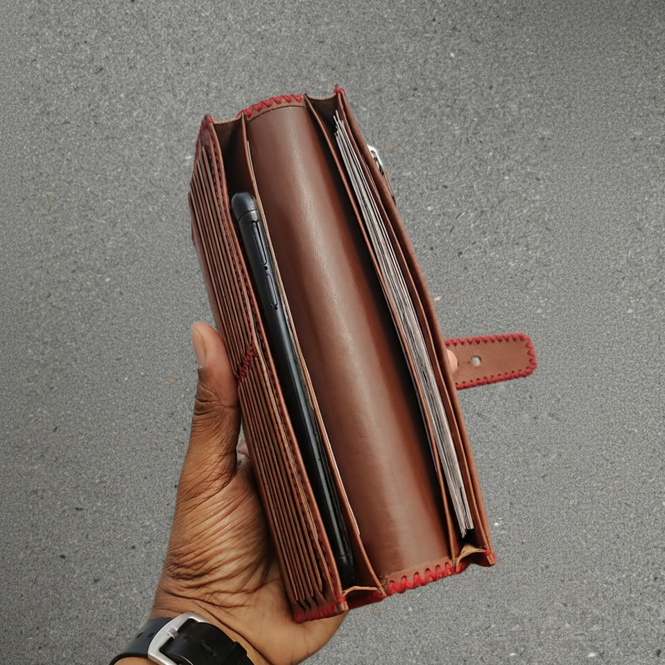 Cadenza — The Zigzag Stitched Executive Long Wallet ( WC-L11)