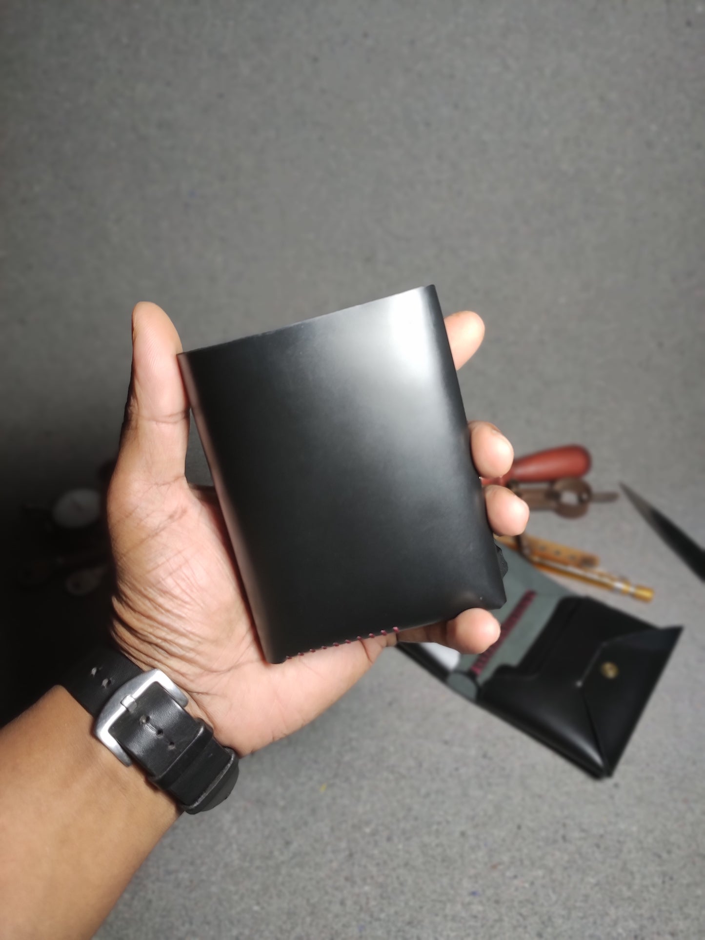 OriVault — Handmade Origamic Vertical Bi-Fold Wallet (WC-V1)