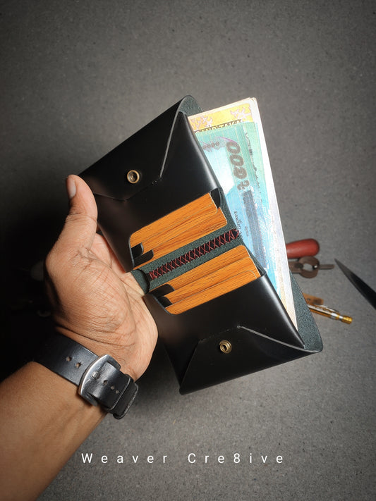 OriVault — Handmade Origamic Vertical Bi-Fold Wallet (WC-V1)