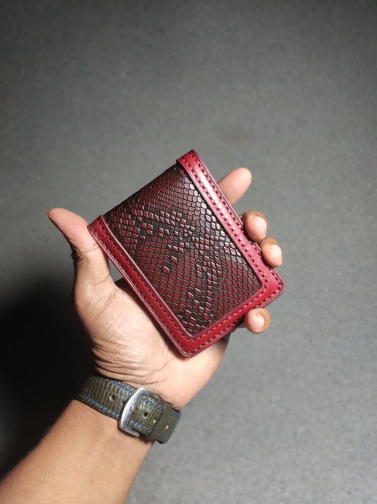 Crimson Weave — The Signature Bi-Fold Wallet (WC-C36)