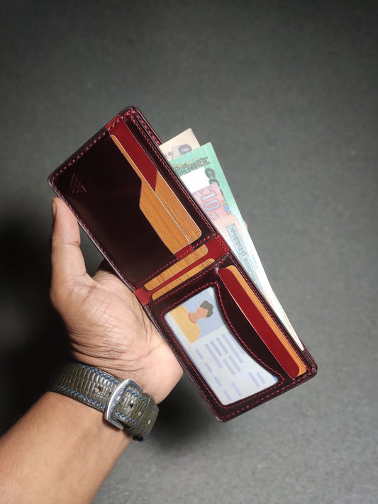Crimson Weave — The Signature Bi-Fold Wallet (WC-C36)