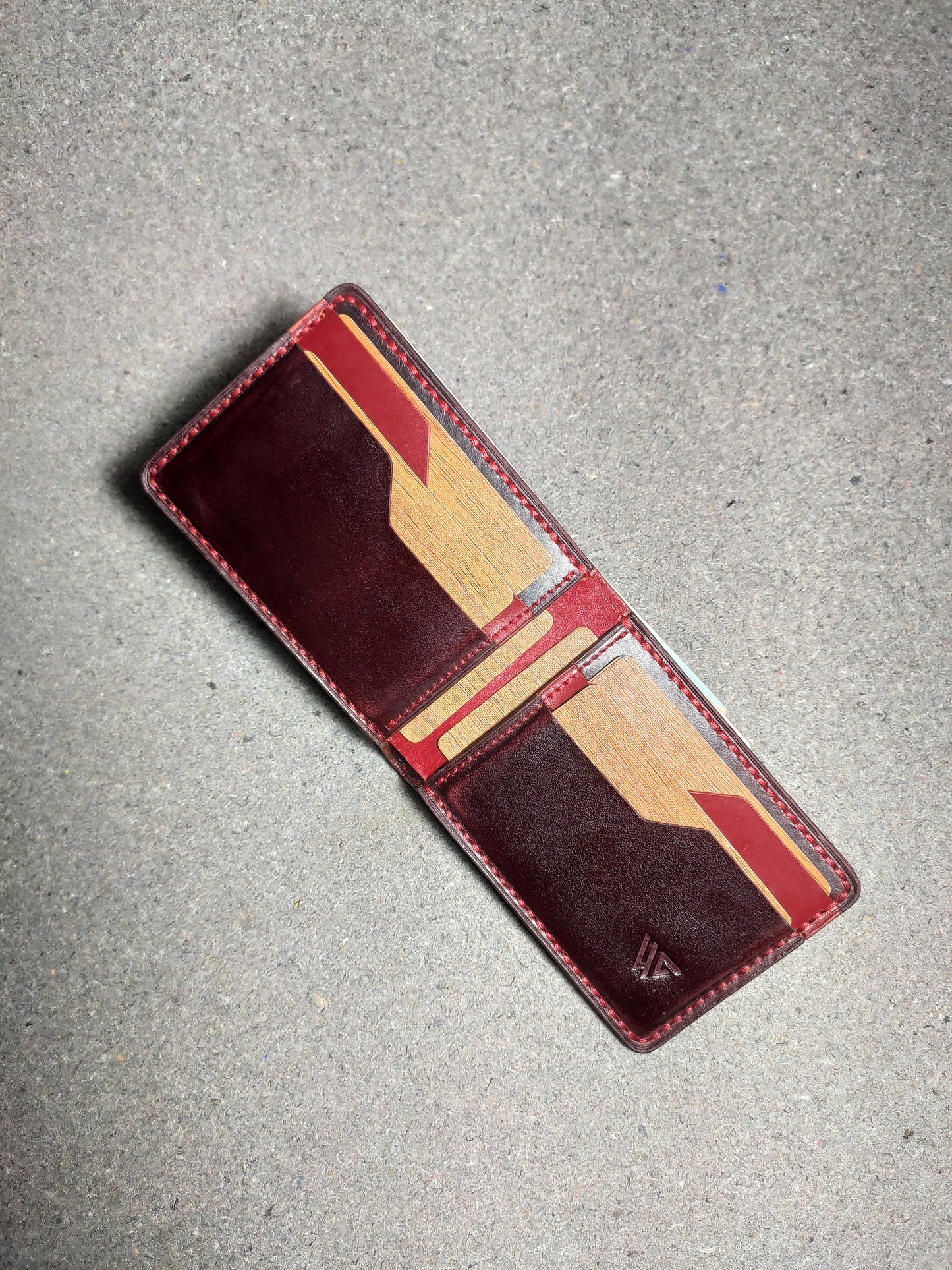 Crimson Weave — The Signature Bi-Fold Wallet (WC-C36)