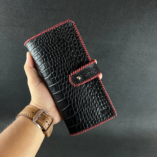 Cadenza — The Zigzag Stitched Executive Long Wallet ( WC-L11)