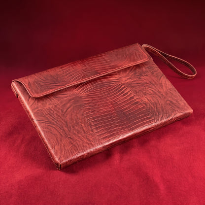 Aura Crimson Leather MacBook Sleeve & Clutch