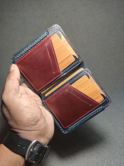 The Xeashell — Handmade Vertical Bi-Fold Wallet (WC-V3)