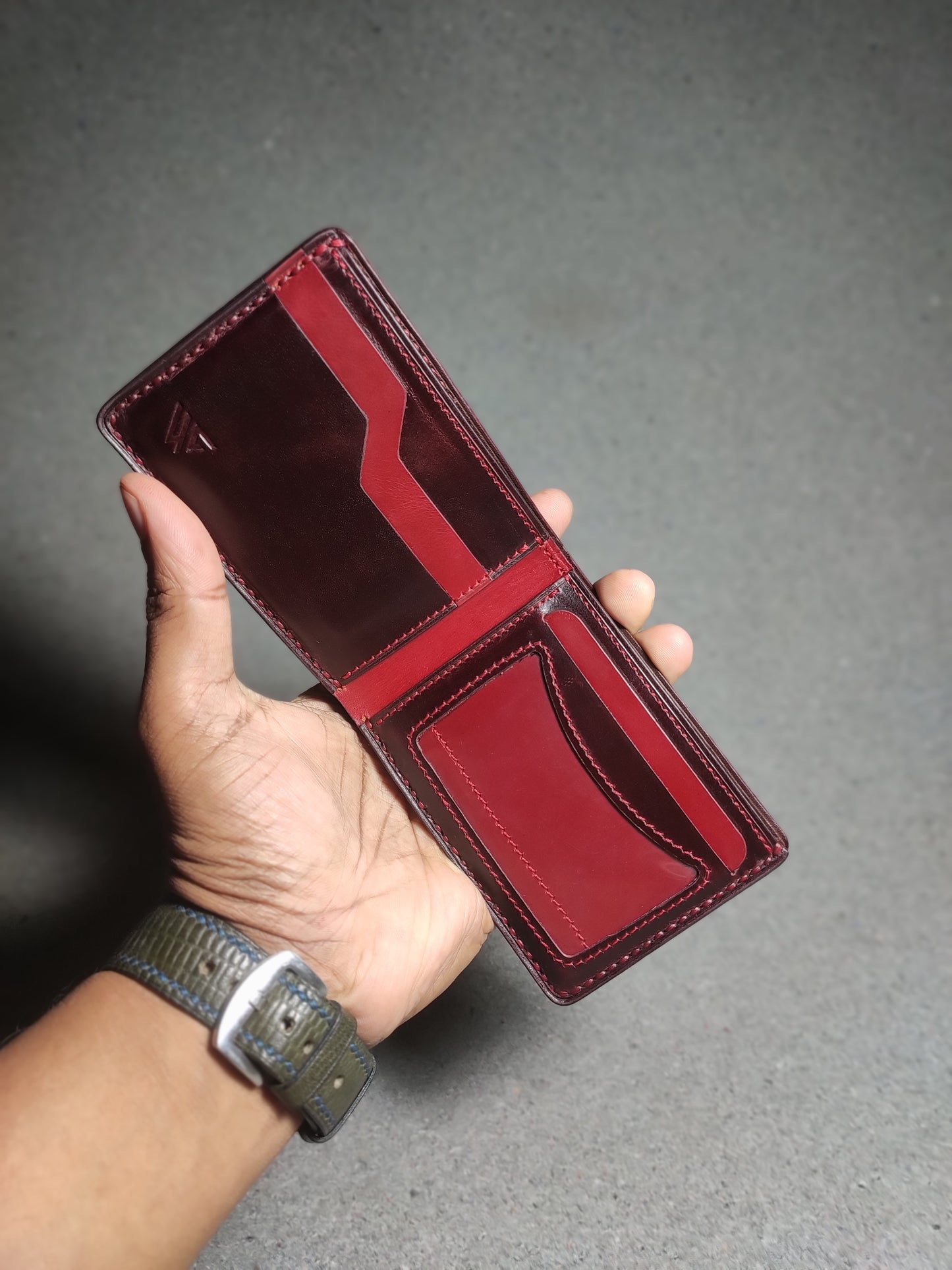Crimson Weave — The Signature Bi-Fold Wallet (WC-C36)