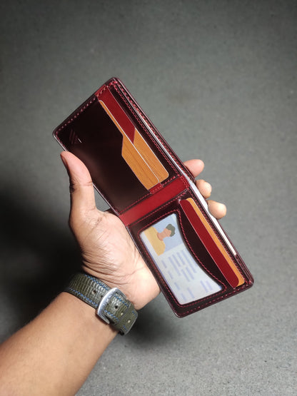 Crimson Weave — The Signature Bi-Fold Wallet (WC-C36)