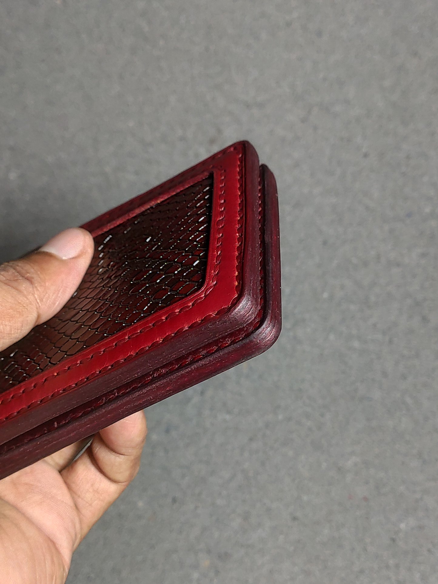 Crimson Weave — The Signature Bi-Fold Wallet (WC-C36)