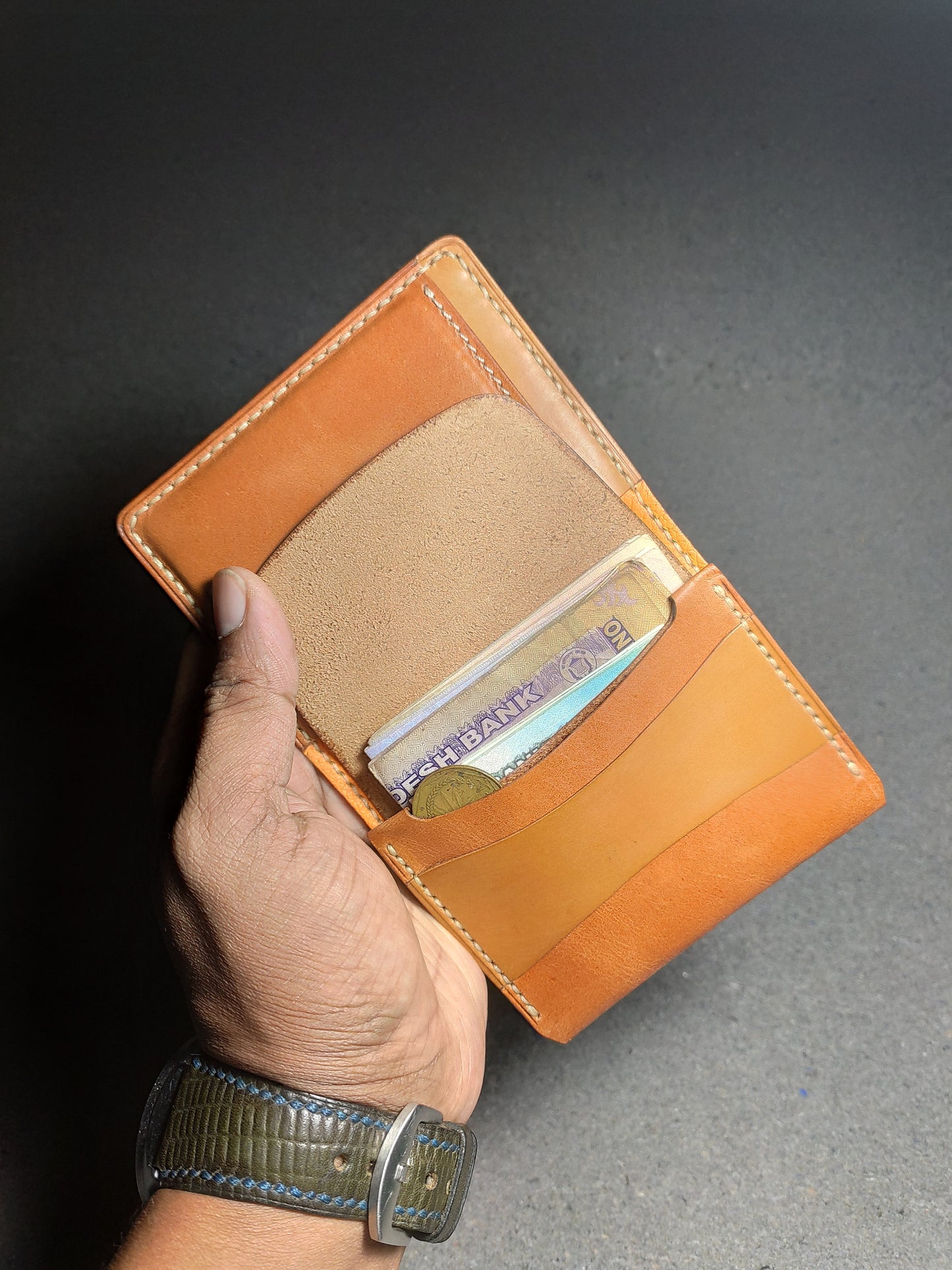 HandMade Vertical Bi-Fold Wallet (WC-V16)