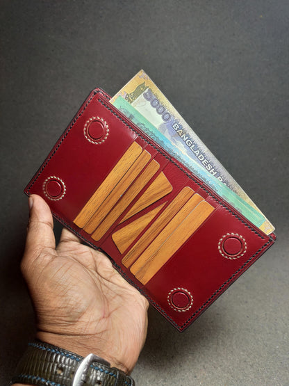 Noir Grid — The Textured Bi-Fold Wallet (WC-V5)