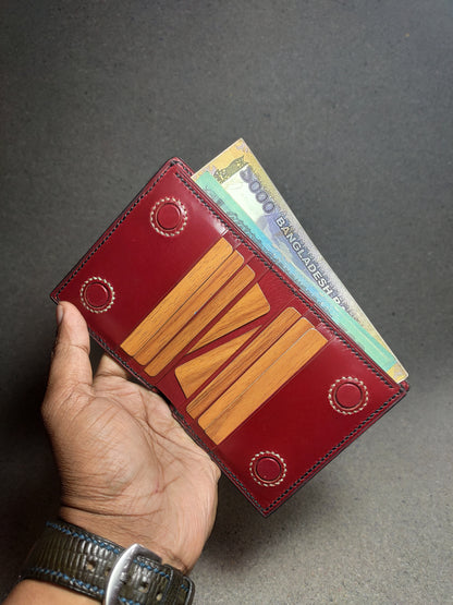 Noir Grid — The Textured Bi-Fold Wallet (WC-V5)