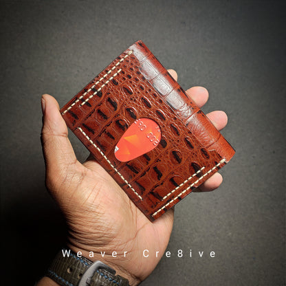 Targan — The Croco-Embossed Vertical Bi-Fold Wallet (WC-V15)