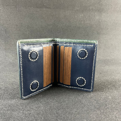 Noir Grid — The Textured Bi-Fold Wallet (WC-V5)
