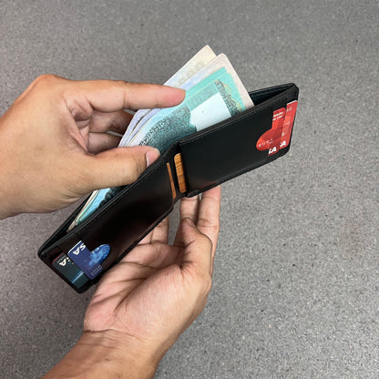 Noir Glide — The Sleek Smart-Pull Wallet (WC-C41)