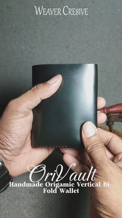 OriVault — Handmade Origamic Vertical Bi-Fold Wallet (WC-V1)