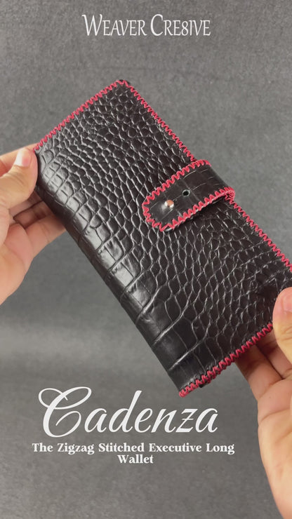 Cadenza — The Zigzag Stitched Executive Long Wallet ( WC-L11)